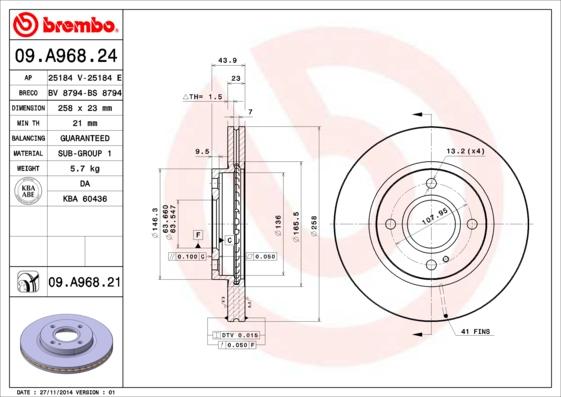 AP 25184 E - Тормозной диск autospares.lv