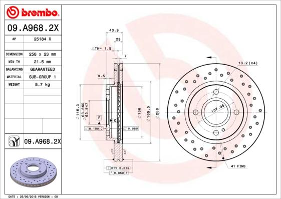 AP 25184 X - Тормозной диск autospares.lv