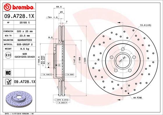 AP 25185 X - Тормозной диск autospares.lv