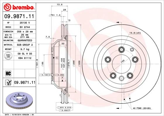 AP 25135 V - Тормозной диск autospares.lv