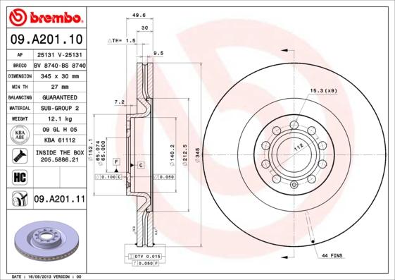 AP 25131 V - Тормозной диск autospares.lv