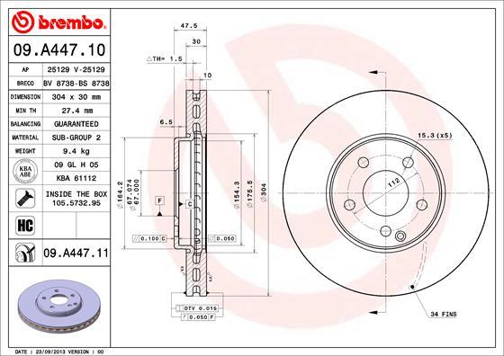 AP 25129 - Тормозной диск autospares.lv