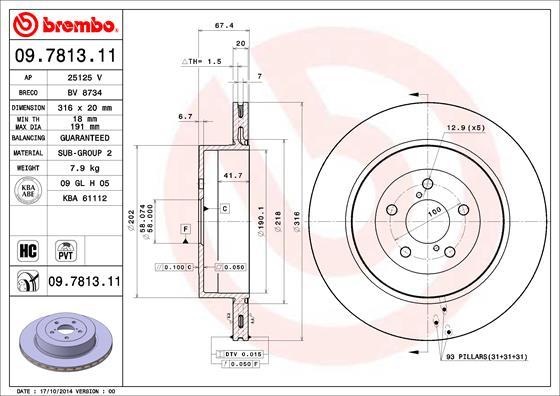 AP 25125 V - Тормозной диск autospares.lv