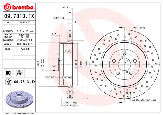 AP 25125 X - Тормозной диск autospares.lv