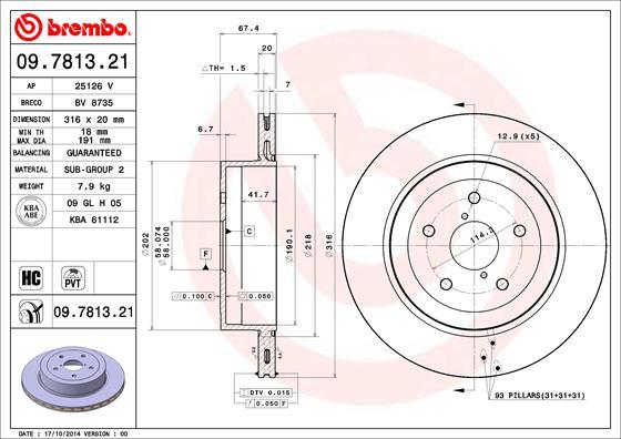 AP 25126 V - Тормозной диск autospares.lv