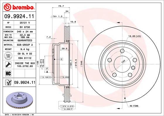 AP 25121 V - Тормозной диск autospares.lv