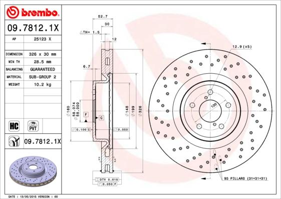 AP 25123 X - Тормозной диск autospares.lv