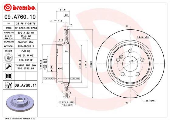 AP 25176 V - Тормозной диск autospares.lv