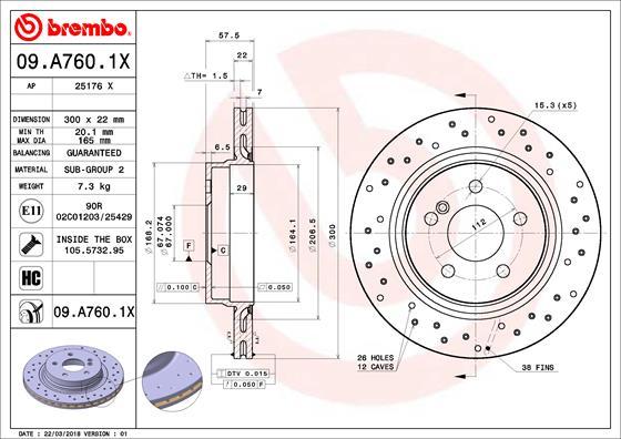 AP 25176 X - Тормозной диск autospares.lv