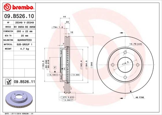 AP 25349 - Тормозной диск autospares.lv