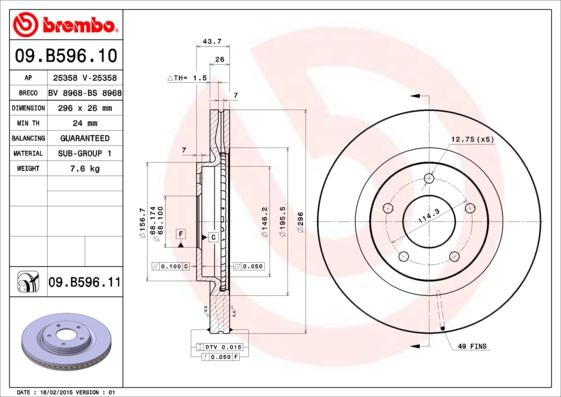 AP 25358 V - Тормозной диск autospares.lv