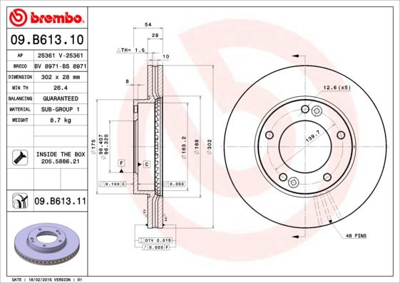 AP 25361 V - Тормозной диск autospares.lv