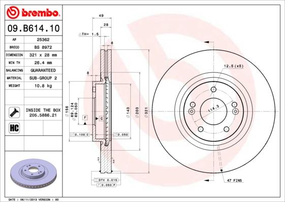 AP 25362 - Тормозной диск autospares.lv