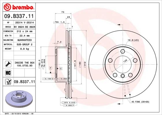 AP 25314 V - Тормозной диск autospares.lv