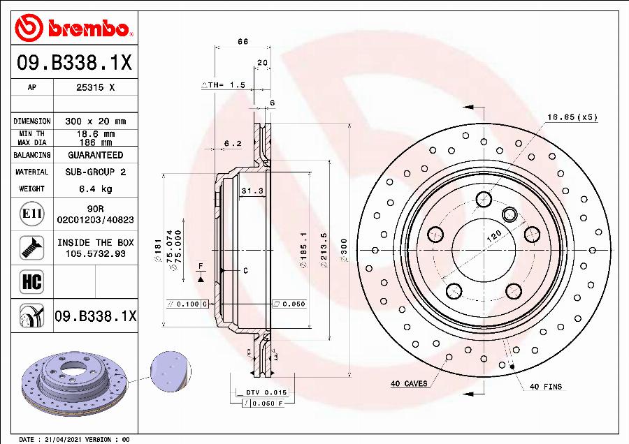 AP 25315 X - Тормозной диск autospares.lv