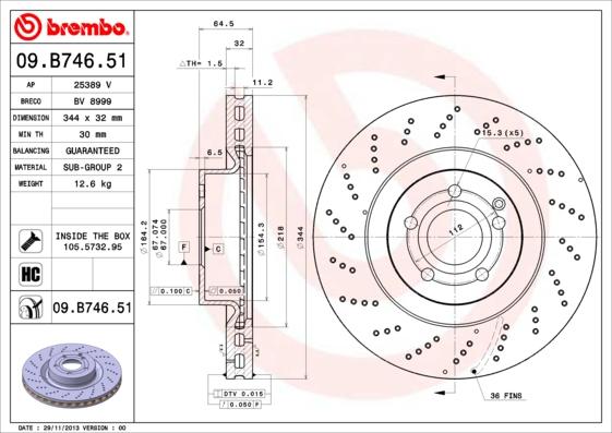 AP 25389 V - Тормозной диск autospares.lv