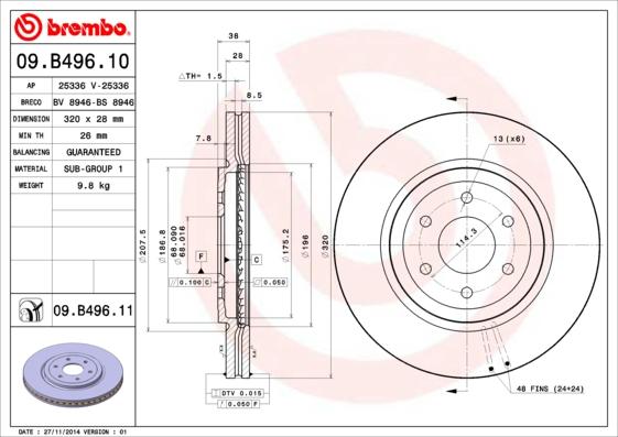 AP 25336 V - Тормозной диск autospares.lv