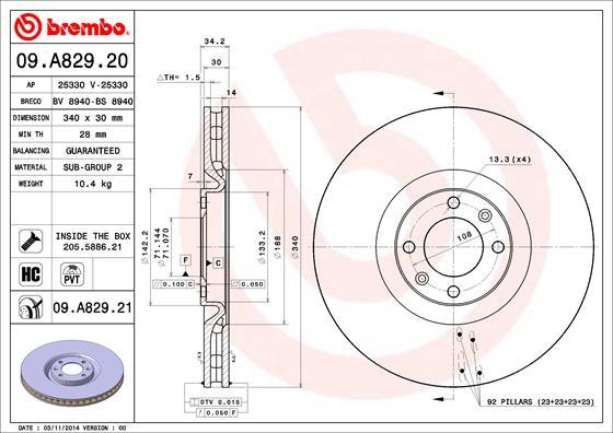 AP 25330 - Тормозной диск autospares.lv