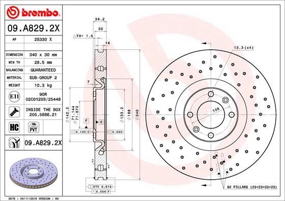 AP 25330 X - Тормозной диск autospares.lv