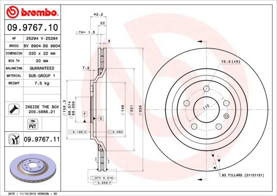 AP 25294 - Тормозной диск autospares.lv