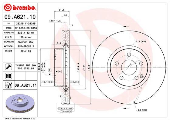 AP 25245 - Тормозной диск autospares.lv