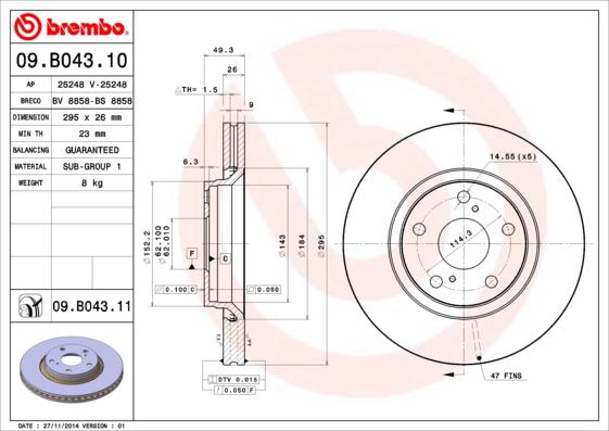 AP 25248 - Тормозной диск autospares.lv