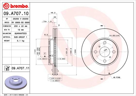 AP 25256 V - Тормозной диск autospares.lv