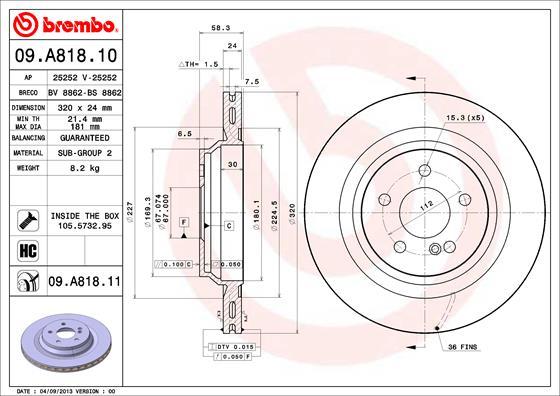 AP 25252 - Тормозной диск autospares.lv