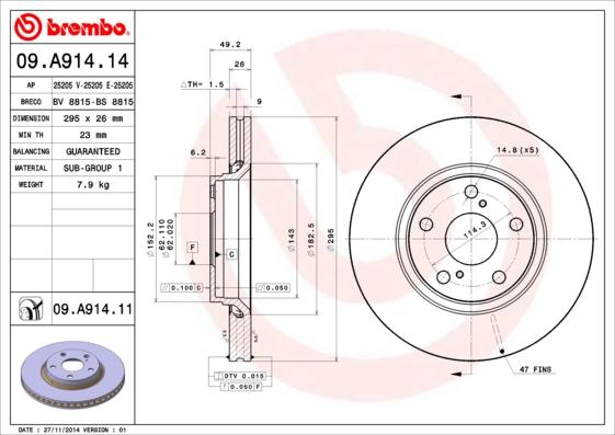 AP 25205 E - Тормозной диск autospares.lv