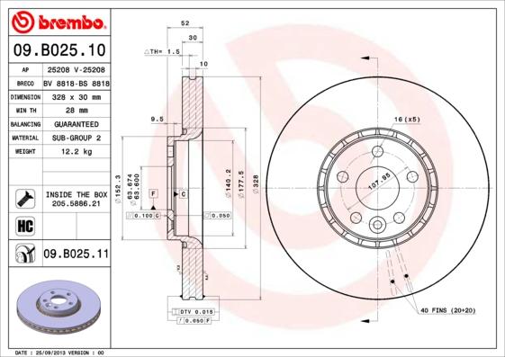 AP 25208 V - Тормозной диск autospares.lv