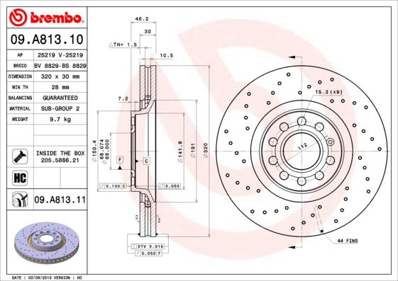 AP 25219 - Тормозной диск autospares.lv