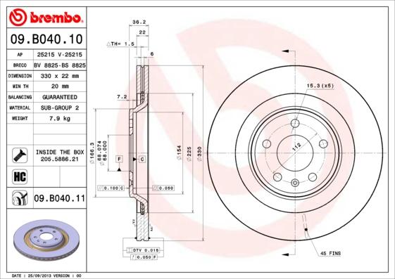 AP 25215 - Тормозной диск autospares.lv