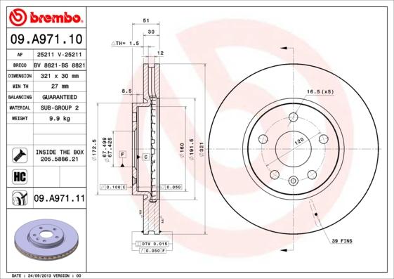 AP 25211 - Тормозной диск autospares.lv