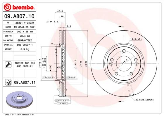 AP 25231 V - Тормозной диск autospares.lv