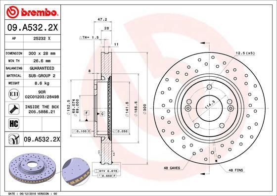 AP 25232 X - Тормозной диск autospares.lv