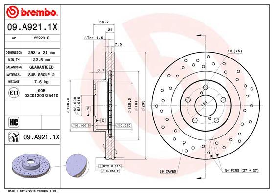 AP 25223 X - Тормозной диск autospares.lv