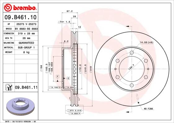 AP 25273 V - Тормозной диск autospares.lv