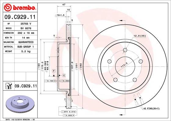 AP 25765 V - Тормозной диск autospares.lv