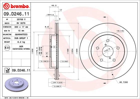 AP 25768V - Тормозной диск autospares.lv