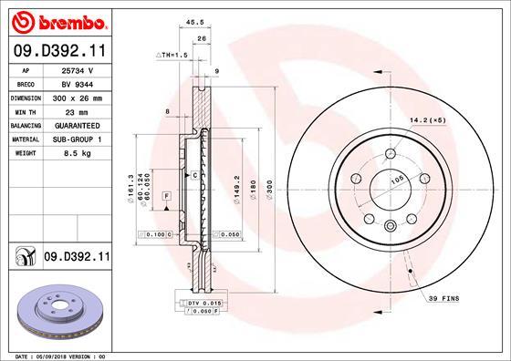 AP 25734V - Тормозной диск autospares.lv