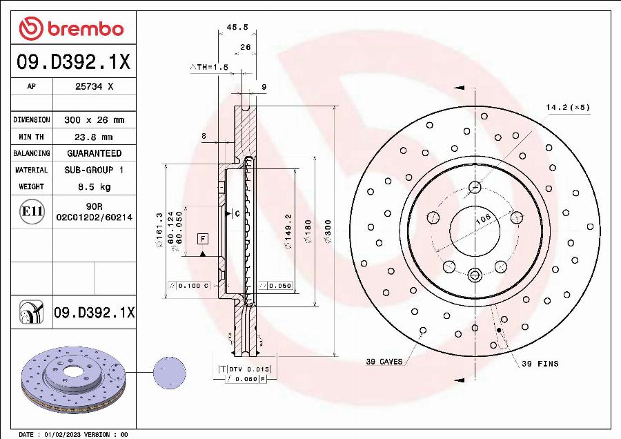 AP 25734 X - Тормозной диск autospares.lv