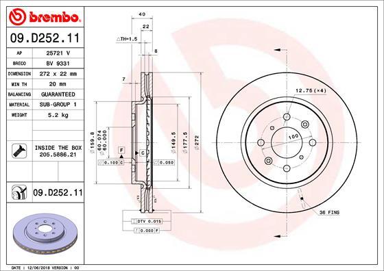 AP 25721 V - Тормозной диск autospares.lv