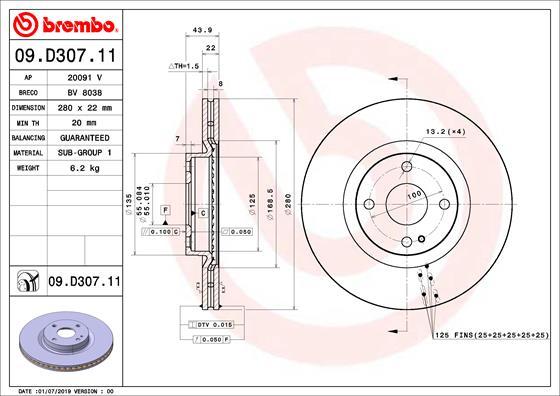 AP 20091 V - Тормозной диск autospares.lv