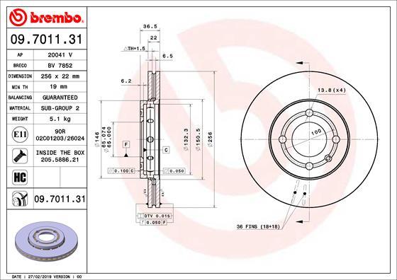 AP 20041V - Тормозной диск autospares.lv