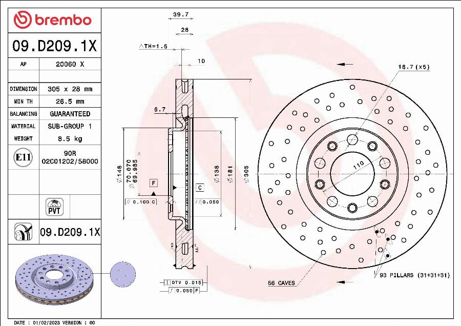 AP 20060 X - Тормозной диск autospares.lv