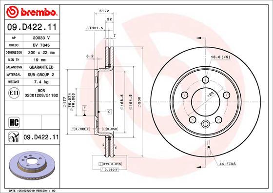 AP 20033V - Тормозной диск autospares.lv