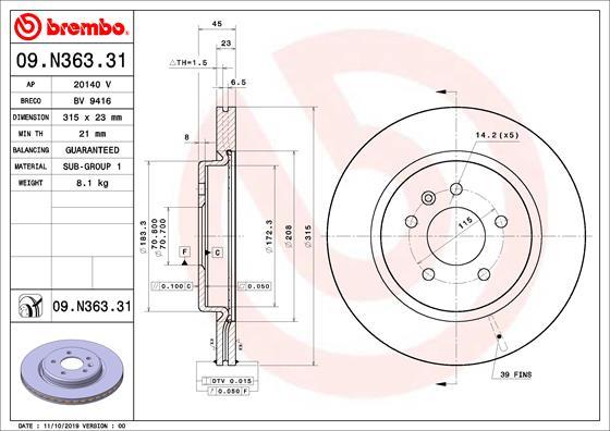 AP 20140 V - Тормозной диск autospares.lv