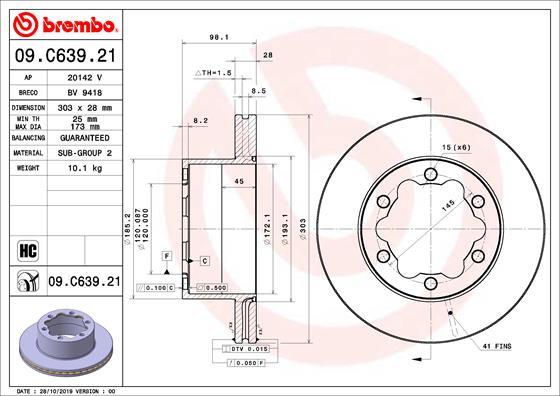 AP 20142 V - Тормозной диск autospares.lv