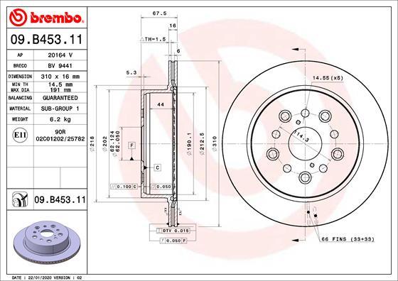 AP 20164 V - Тормозной диск autospares.lv