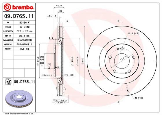 AP 20166 V - Тормозной диск autospares.lv